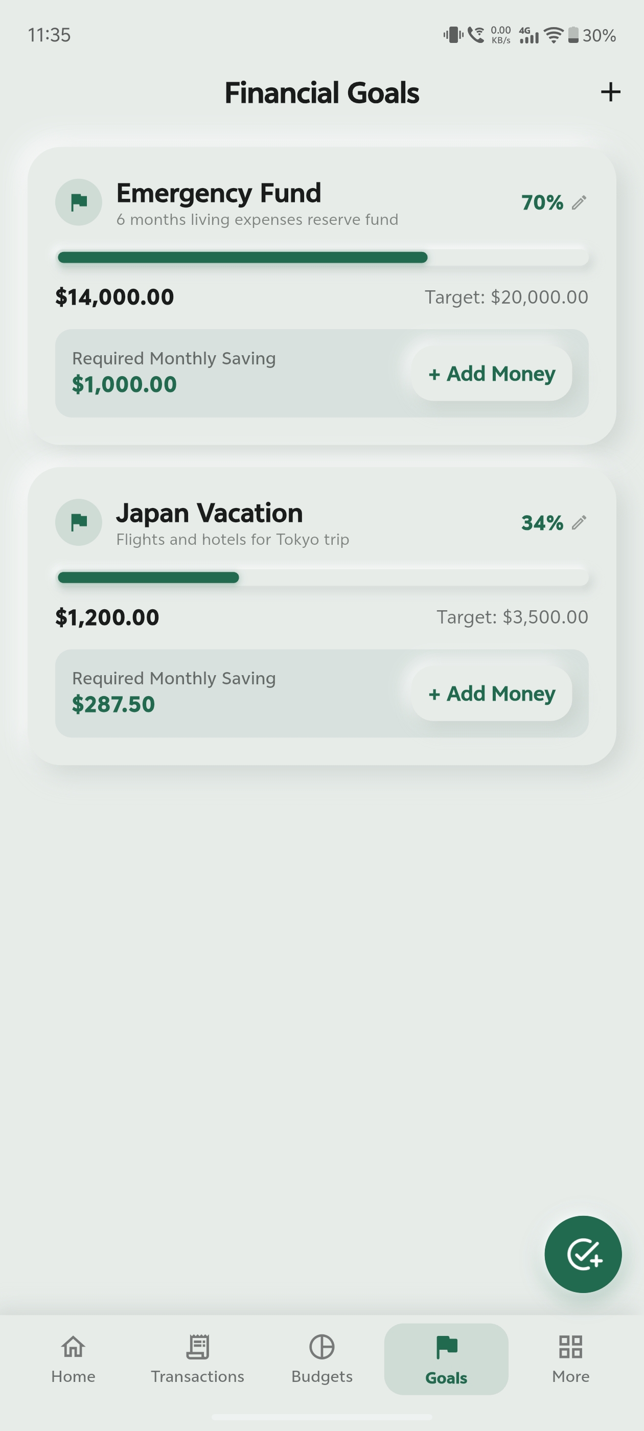 Money Planner - Savings Goal Tracker