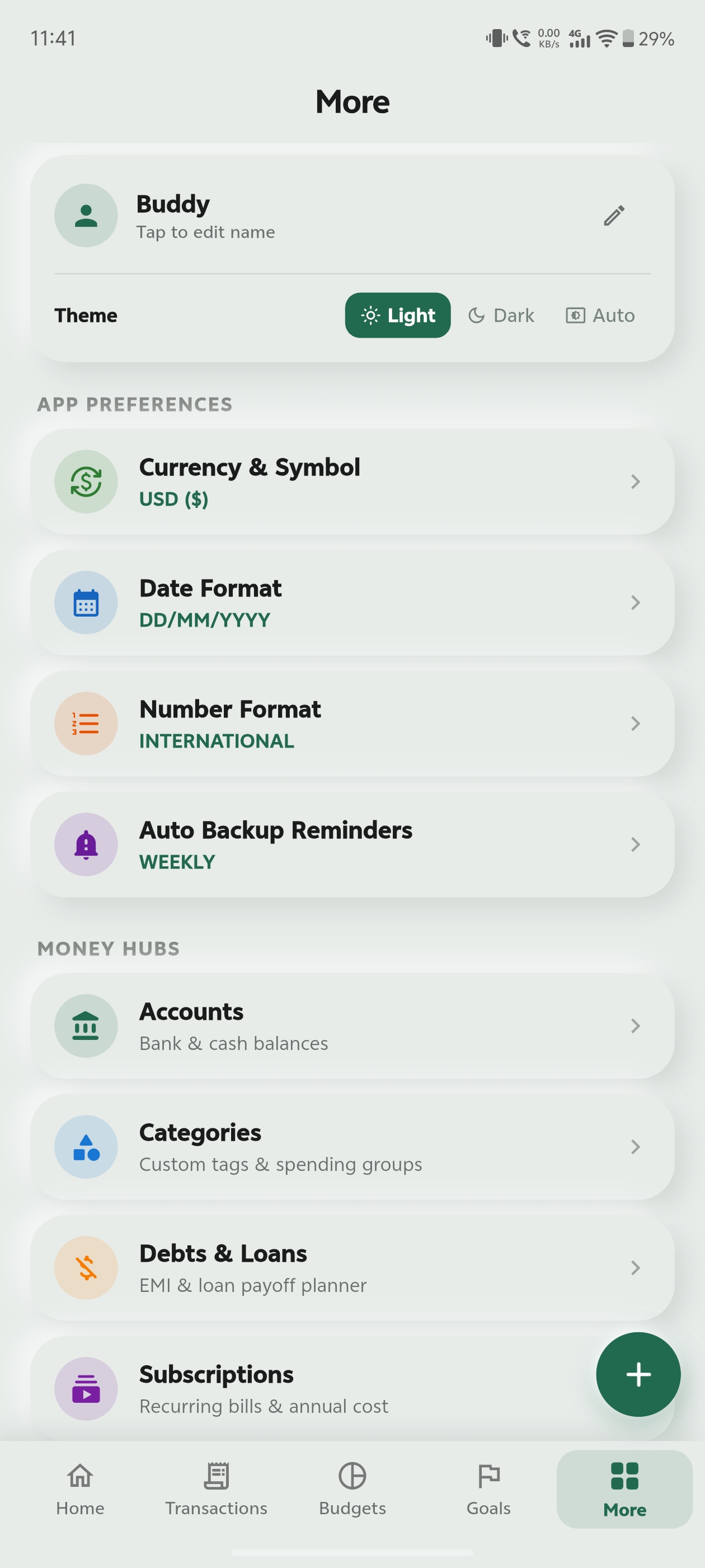 Money Planner - Theme Switcher