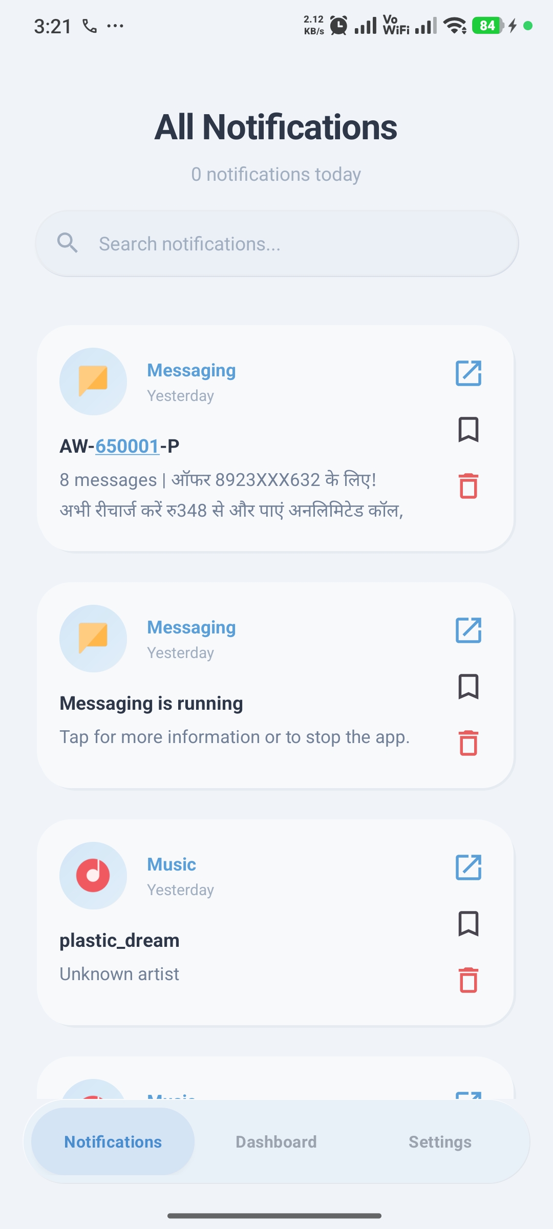 Notification Pro - Searchable Message History